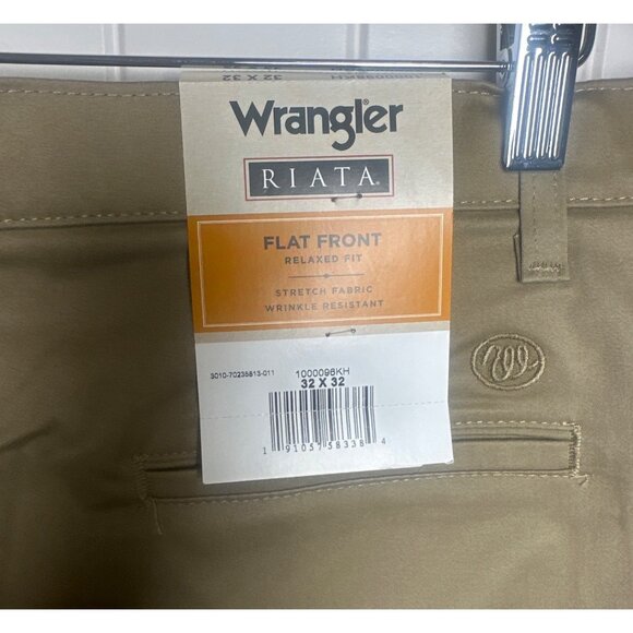 Wrangler Riata Casuals® Flat Front Relaxed Fit Pants, 32X32, NWT - Picture 5 of 8